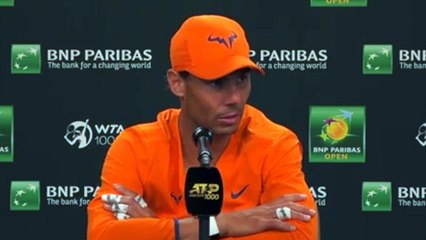 ATP - Indian Wells 2022 - Rafael Nadal : "I'm sad because today I couldn't compete, it's hard to have that feeling on days like this, the end was ugly"