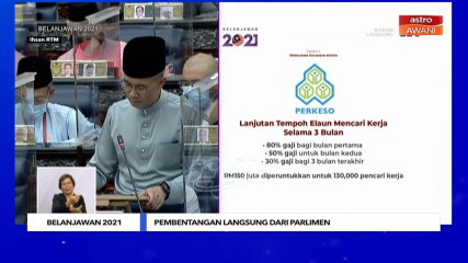 Belanjawan 2021: Lanjutan tempoh elaun mencari kerja selama 3 bulan