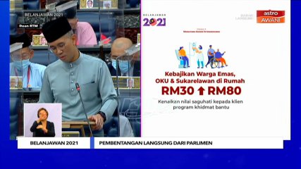 Belanjawan 2021: Kebajikan warga emas OKU dan sukarelawan di rumah