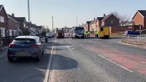 The scene of a 999 incident in Catcote Road, Hartlepool, on Monday, March 20