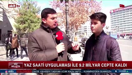 Yaz saati uygulaması ile 9.2 Milyar cepte kaldı