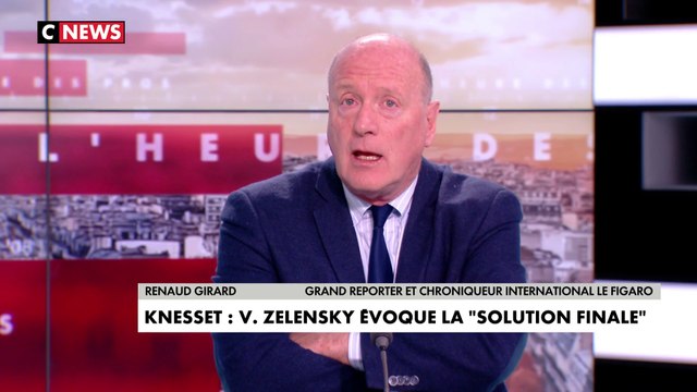 Volodymyr Zelensky évoque la «solution finale» devant le Parlement israélien : une «première grande faute stratégique de communication», selon Renaud Giraud