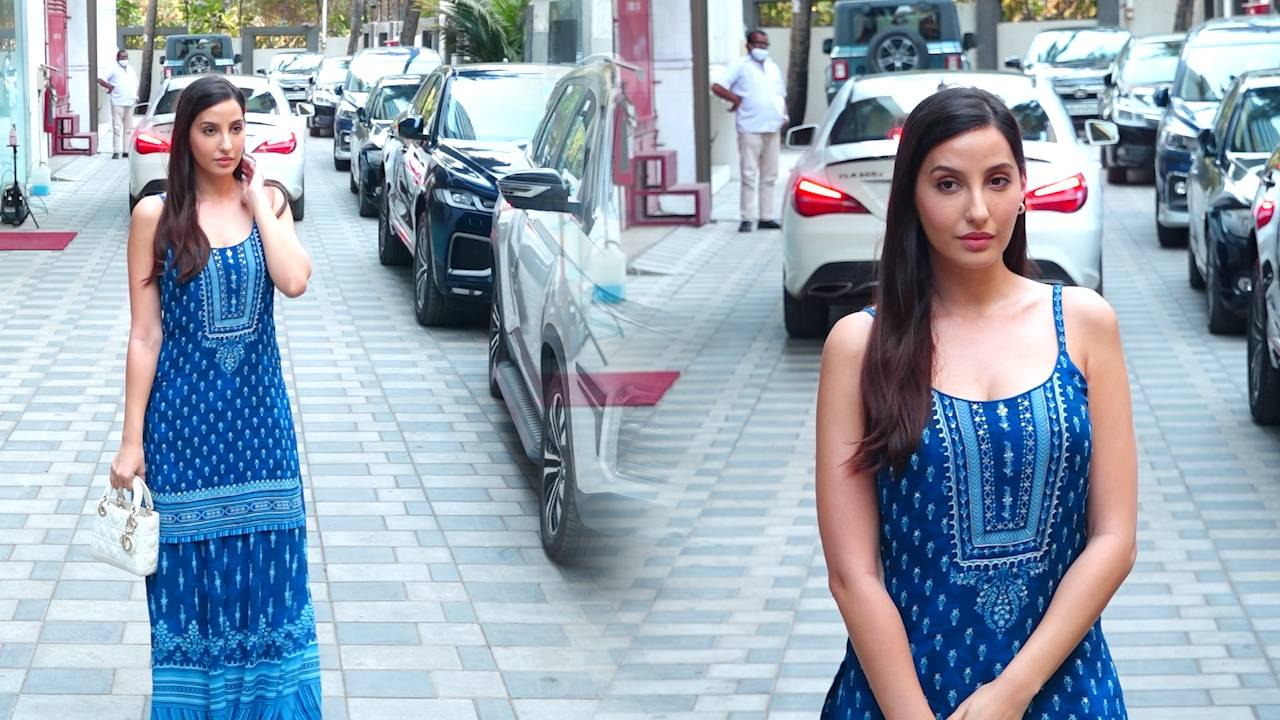 Nora Fatehi ने दिखाया T-Series ऑफिस के बाहर अपना देसी अवतार | FilmiBeat