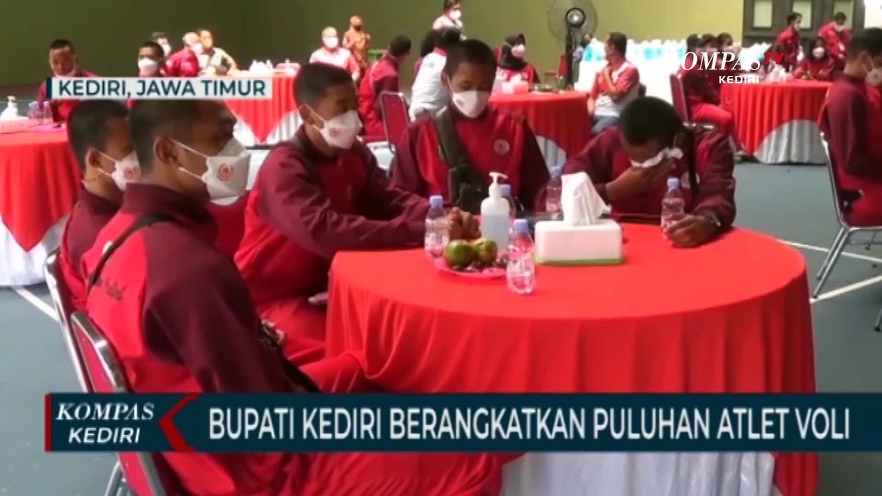 Bupati Kediri Lepas Kontingen Atlet Voli Porprov Jatim