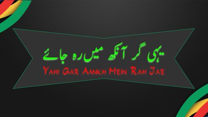 Yahi Gar Aankh Mein Rah Jae | Poetry Junction