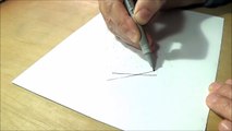 Trick Art Drawing - How to Draw 3D Star - Drawing an Anamorphic Illusion