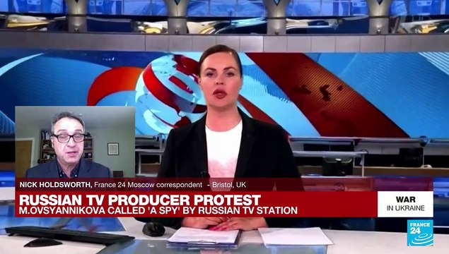 Russian TV producer protest: Marina Ovsyannikova called 'a spy' by Russian TV station