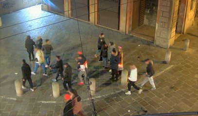 Rissa via Zamboni a Bologna, il video