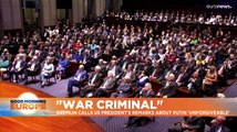Kremlin anger after Joe Biden calls Vladimir Putin a 'war criminal'