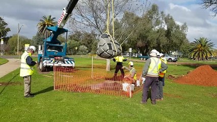 Centenary sculptures moved to their new home