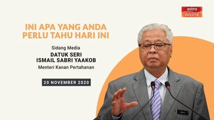 5 perkara penting sidang media harian PKPP - 20 Nov 2020