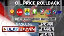 Bigtime oil price rollback, asahan bukas
