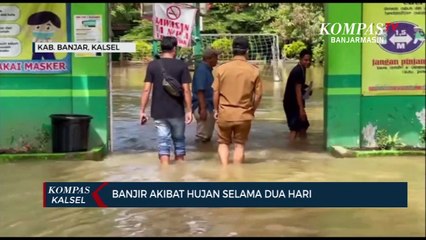 Download Video: Sekolah Terendam Banjir, Siswa di Martapura Tetap Laksanakan Ujian Sekolah