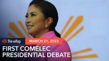 At Comelec debate, Robredo flexes why 'best man for the job is a woman'