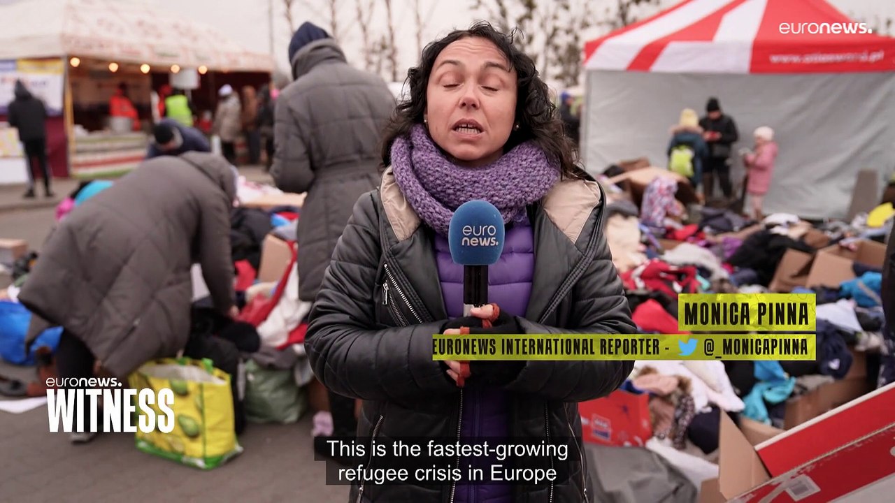 The resilience and tears of Ukrainian refugees on the Polish border