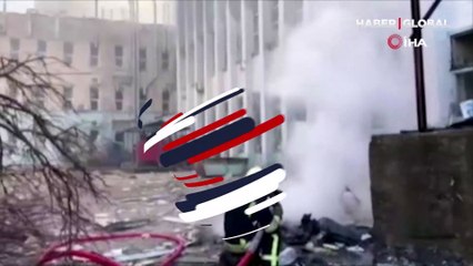 Ukrayna'da yangına müdahale eden Acil Durumlar Servisi personeli çatışmanın ortasında kaldı