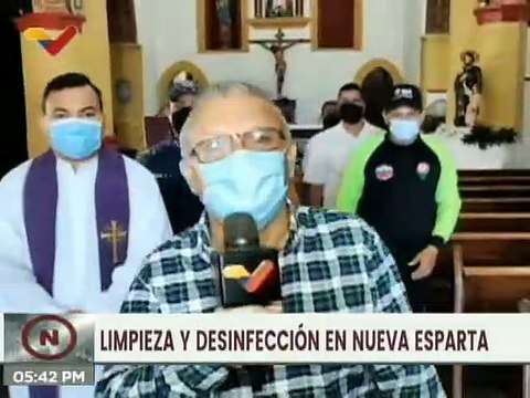 Nueva Esparta | Misión Venezuela Bella activó desinfección en la iglesia San Juan Evangelista