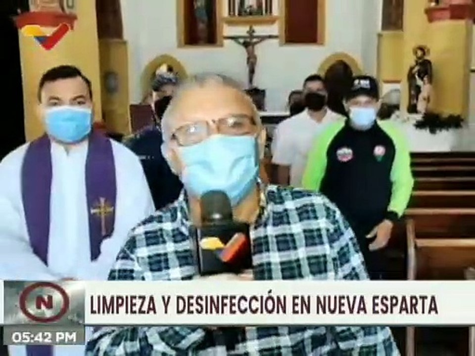 Nueva Esparta | Misión Venezuela Bella activó desinfección en la iglesia San Juan Evangelista