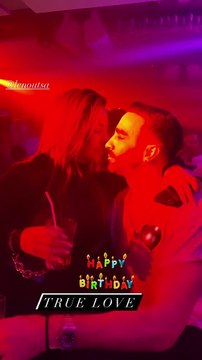 Adil Rami et Léna Guillou.