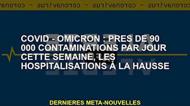 Covid - Omicron : Près de 90 000 contaminations par jour cette semaine, des hospitalisations en haus