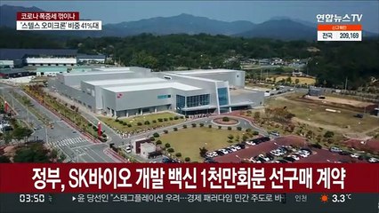 정부, SK바이오 개발 백신 1천만회분 선구매 계약