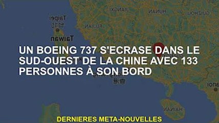 Un Boeing 737 s'écrase dans le sud-ouest de la Chine avec 133 personnes à bord
