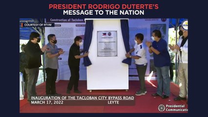 President Duterte's message to the nation | recorded Monday, March 21