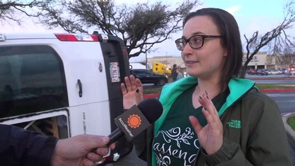 Driver recounts terrifying moments before a tornado flipped her van in Texas