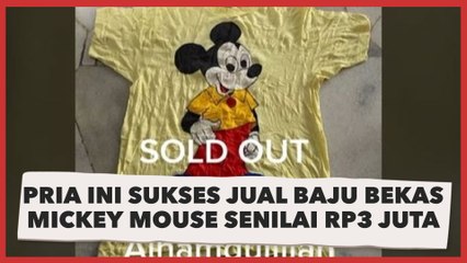Pria Ini Sukses Jual Baju Bekas Mickey Mouse Senilai Rp3 Juta, Harganya Jadi Perdebatan Warganet