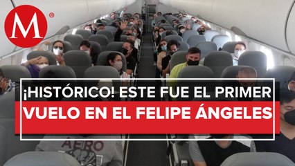 "¡Sí se pudo!": aterriza primer vuelo comercial en el aeropuerto de Santa Lucía