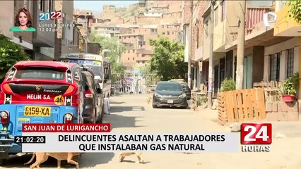 SJL: Asaltante a trabajadores que instalaban gas natural en urbanización Huáscar