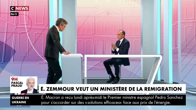 Eric Zemmour a annoncé hier soir qu'il prévoit de créer un ministère de la remigration”, pour expulser les étrangers dont la France ne veut plus