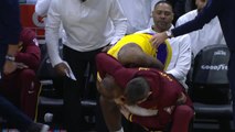 LeBron dunks on Love, earns headlock as revenge