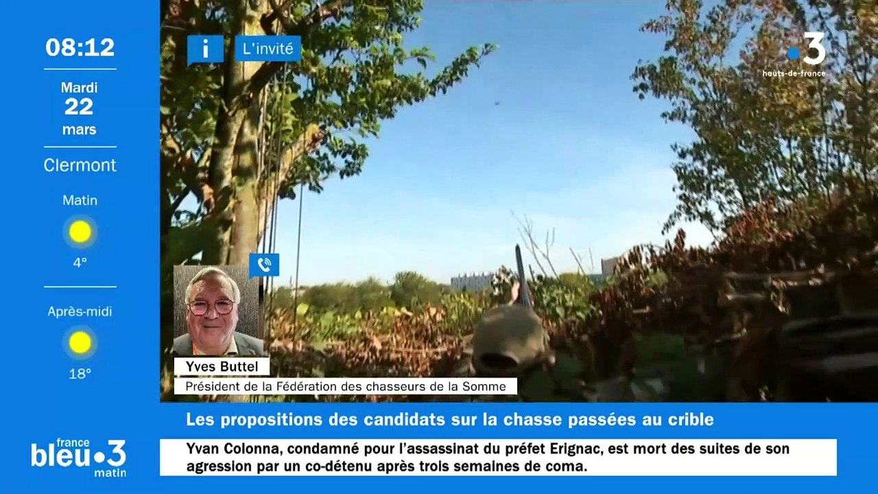 Interdire la chasse le week-end, "Inacceptable", répond Yves Butel, le président des chasseurs de la Somme