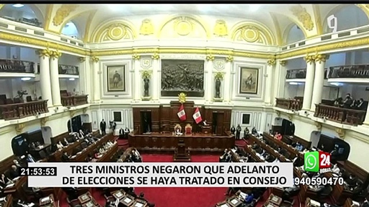 Ministro Chávarry negó que adelanto de elecciones se haya discutido en Consejo de Ministros