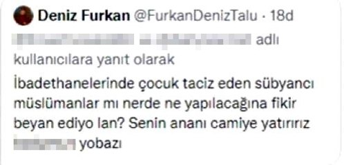 Dini değerlere hakaret eden Deniz Furkan Talu'nun aranmasına devam ediliyor