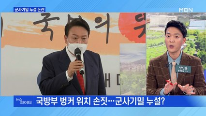 MBN 뉴스파이터-국방부 벙커 위치 손짓, 군사기밀 누설?…윤석열 측 "동의 안 해"