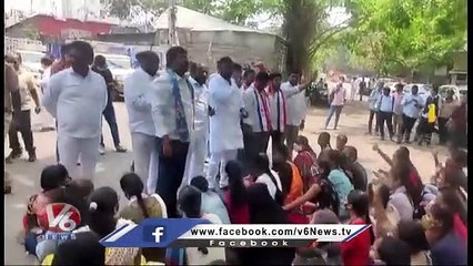 National BC Welfare Association President R Krishnaiah, Students Holds Dharna Sankshema Bhavan | V6