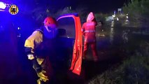 Rescate de los bomberos de Valencia por el temporal