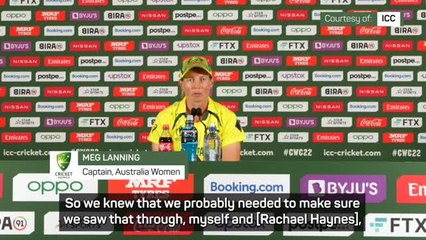 Australia's Lanning pleased with batting discipline