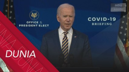 COVID-19 | Biden rancang pakej rangsangan AS$ 1.9 trilion