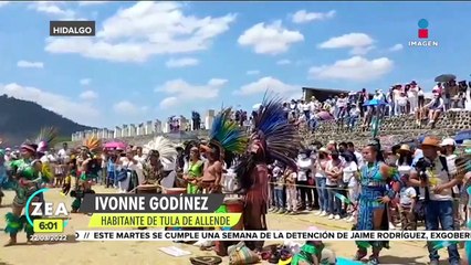 Cientos visitan la zona arqueológica de Tula para cargarse de energía