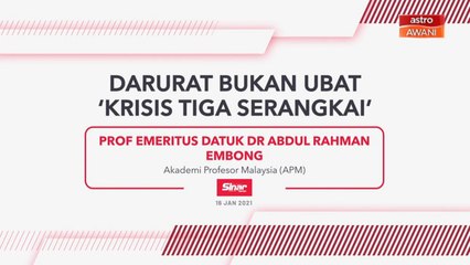 [INFOGRAFIK] Darurat bukan ubat 'krisis tiga serangkai'