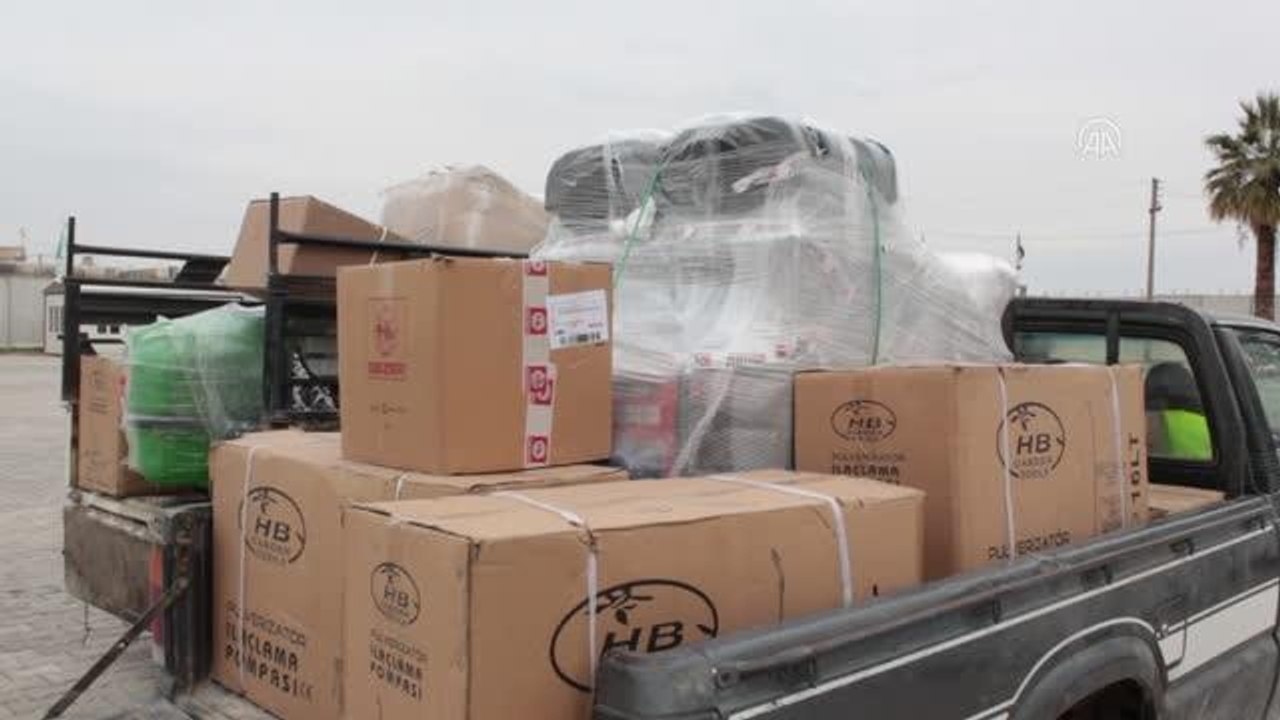 TEL ABYAD - Suriye Geçici Hükümeti'nden Tel Abyad Yerel Meclisine tıbbi malzeme desteği