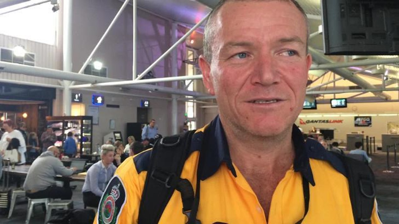 Peter Symons RFS on his return from Canada's bushfires 12th September