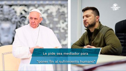 Скачать видео: Volodimir Zelensky invita al Papa Francisco para mediar acuerdos entre Rusia y Ucrania