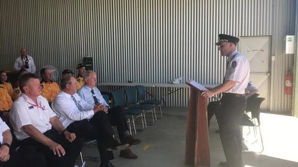 NSW RFS Assistant Commissioner Jason Heffernan on handover of new firefighting trucks