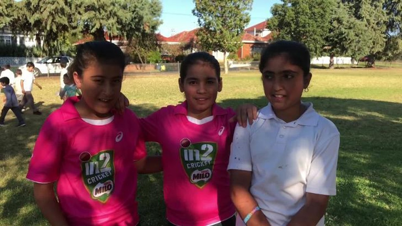 Kids enjoy their afternoon cricket program