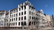 Rusya saldırısı altındaki Harkiv kentinde binalar ağır hasar gördü