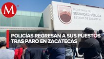 Retoman actividades policías de Zacatecas tras destitución de mandos